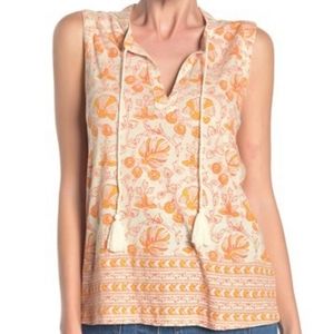 Lucky Brand Woodblock Print Tank